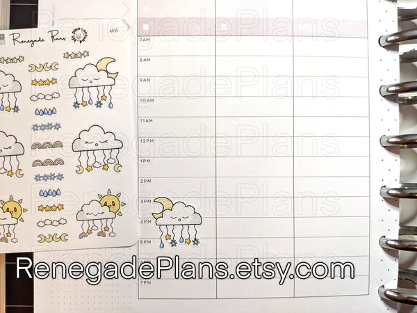 Cloud Banners, celestial planner stickers, aesthetic cloud, cute weather Planner Stickers, bullet Journal, Scrapbook, Hand Drawn stickers