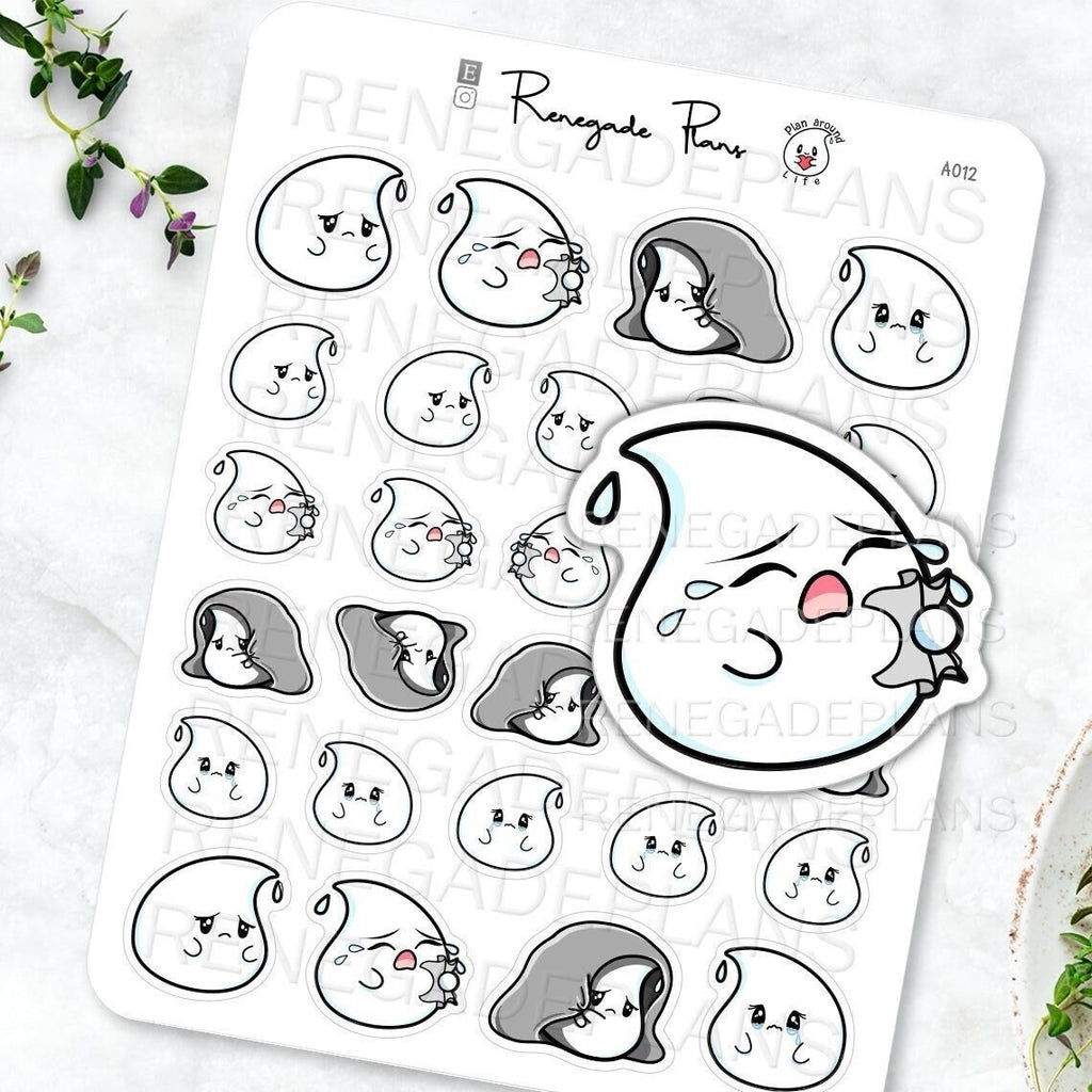 Sad Sticker Group Sad stickers, Crying sticker, bad day sticker, depressed sticker, anxi ...