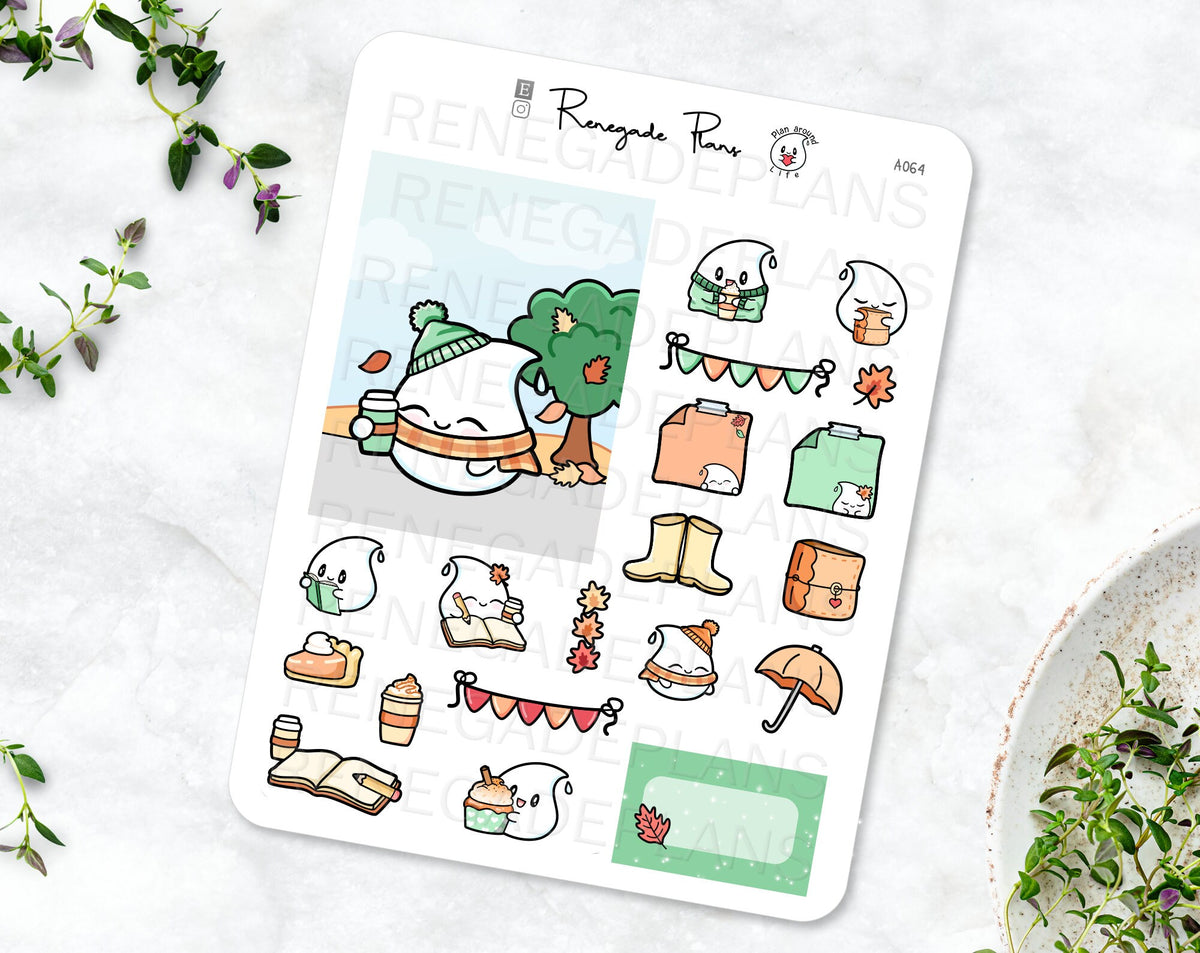Fall planner stickers, fall mini planner kit, daily planner stickers ...