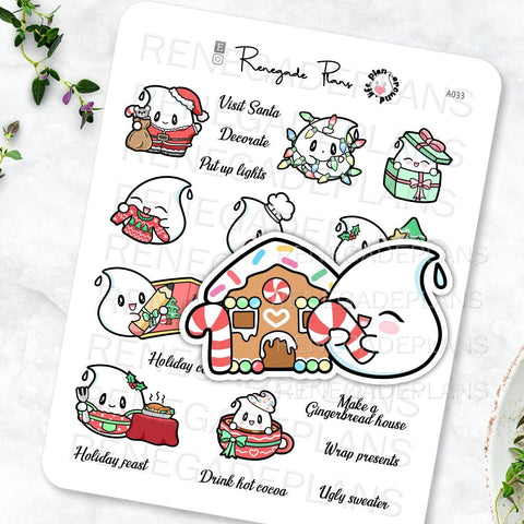 Holiday bucket list, Christmas bucket list, Christmas Stickers, planner stickers, Bullet Journal, Scrapbook, Hand Drawn Character stickers