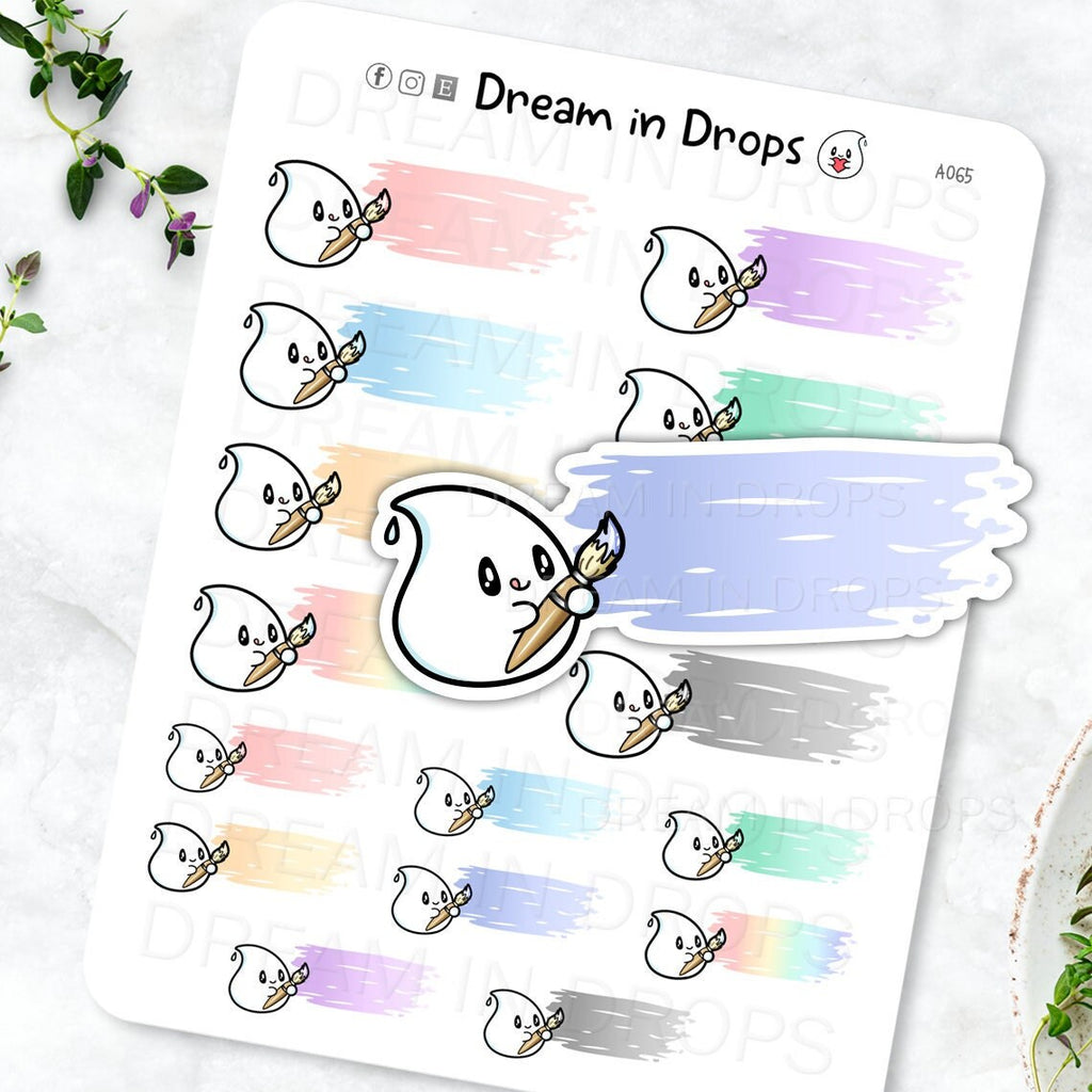 Draw Colour Stickers Brush Strokes, Be Creative stickers, Painting stickers, drawing sticke ...